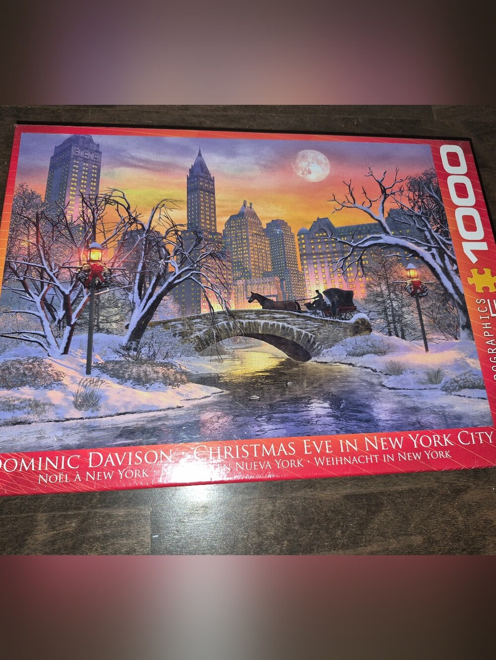 Dominic Davison Christmas Eve New York City 1000 Pieces NEW sealed Eurographic
